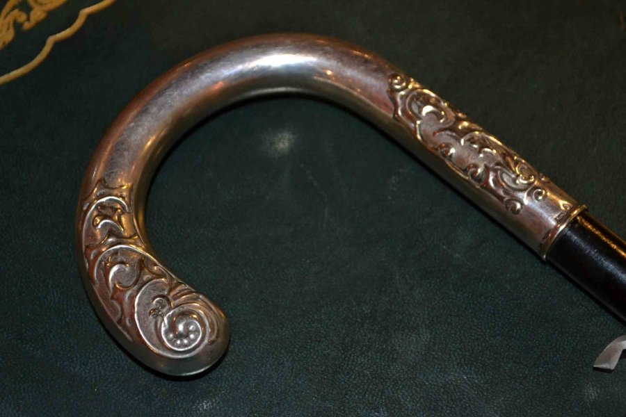 Antique Art Nouveau Walking Cane Stick silver handle | Ref. no. 03358 | Regent Antiques