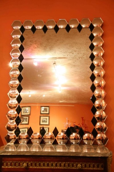Stunning and Unusual Geometric Pattern Art Deco Mirror | Ref. no. 03387 | Regent Antiques