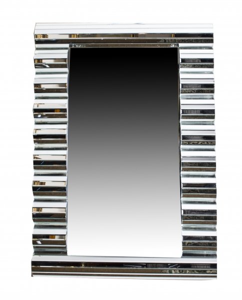 Stunning Rectangular Art Deco Wave Pattern Mirror 120 x 80cm | Ref. no. 03391 | Regent Antiques