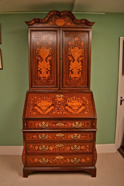Vintage Dutch Marquetry Bureau Bookcase C1920 | Ref. no. 03457 | Regent Antiques