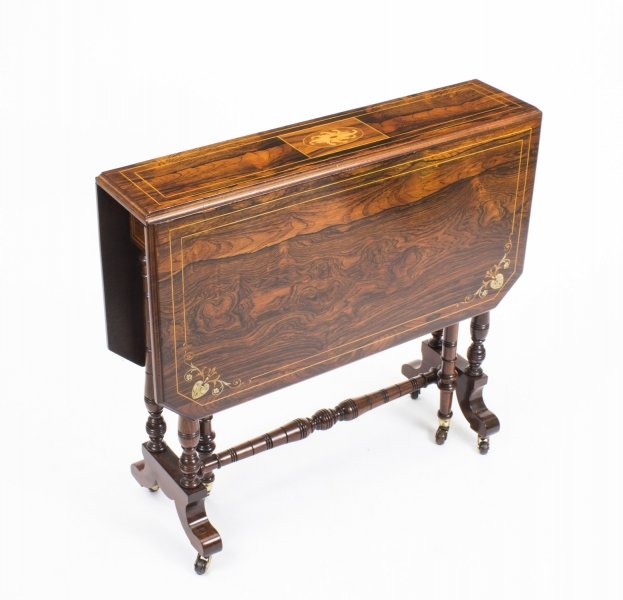 Antique Edwardian Inlaid  Rosewood Sutherland Table C1900 | Ref. no. 03478 | Regent Antiques