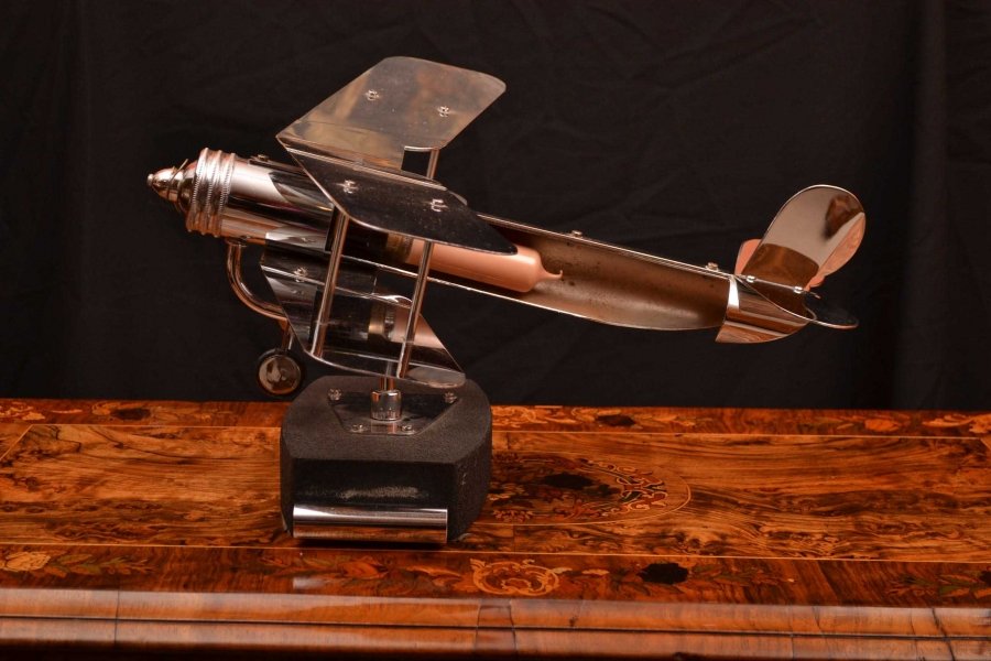 Antique  Art Deco Aeroplane Desk Lamp Biplane | Ref. no. 03541 | Regent Antiques