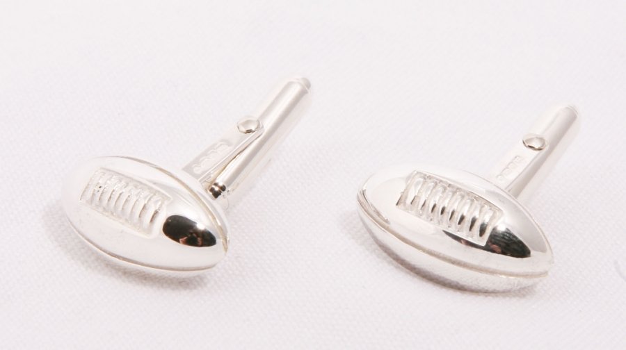 Sterling Silver Rugby Cufflinks Lovely Gift for Him | Ref. no. 03588 | Regent Antiques