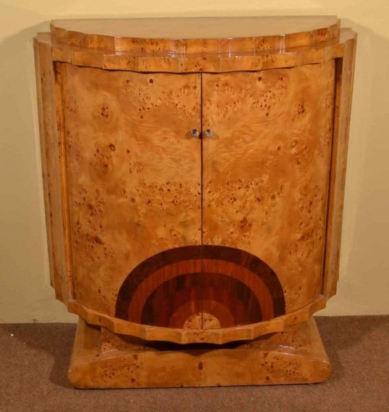 Versatile Art Deco Birdseye Maple Drinks Cabinet | Ref. no. 03607a | Regent Antiques