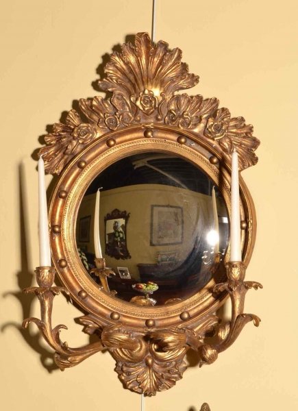 Stunning Italian Gilded Mirror with Candle Holders | Ref. no. 03643 | Regent Antiques