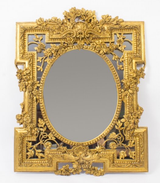 Fantastic Decorative Ornate Italian Gilded Mirror 90 x 71 cm | Ref. no. 03653 | Regent Antiques