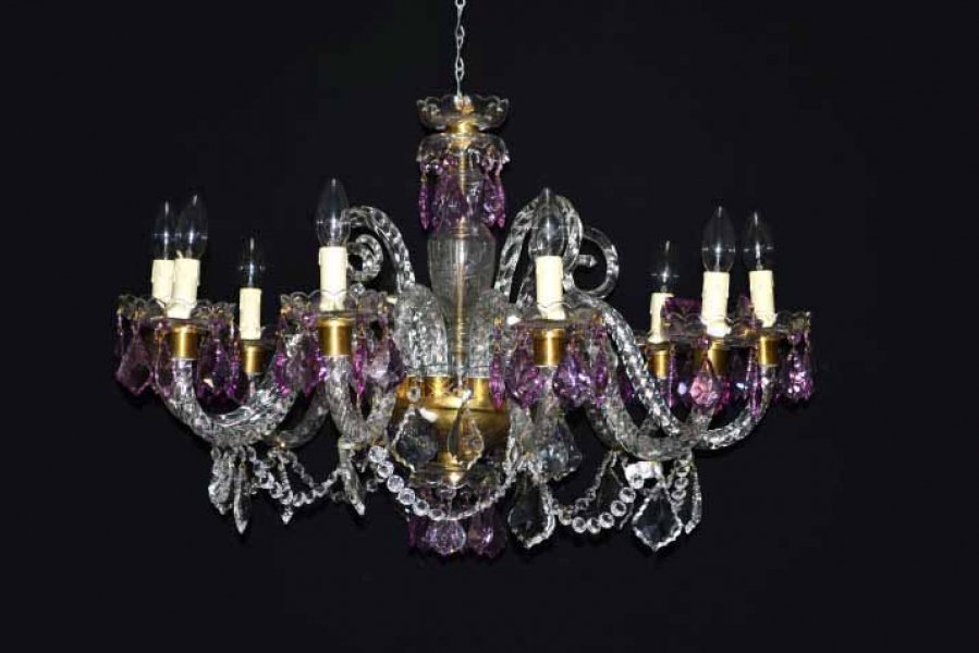 Vintage Venetian Style Glass Ten Branch Chandelier | Ref. no. 03727 | Regent Antiques