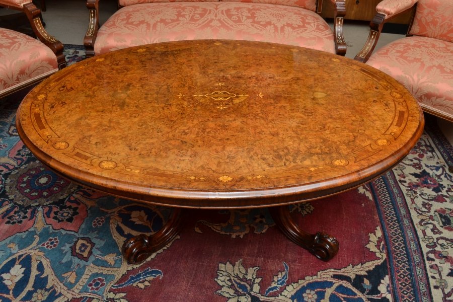 Antique Victorian Inlaid Burr Walnut Coffee Table C1870 | Ref. no. 03739 | Regent Antiques