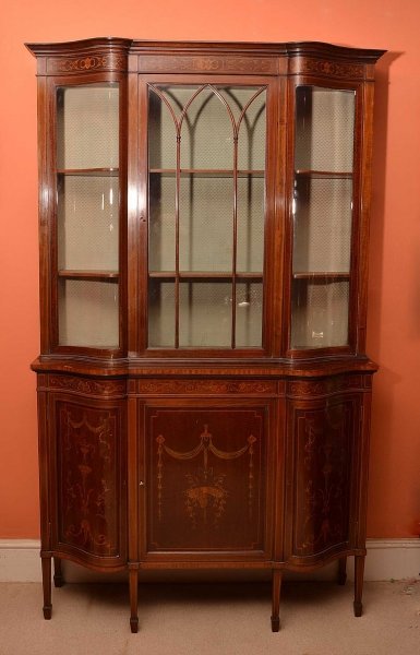 Antique Edwardian Inlaid Mahogany Display Cabinet C1900 | Ref. no. 03740 | Regent Antiques