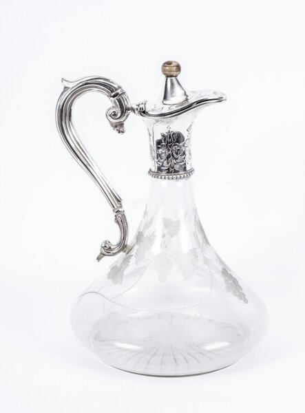 Beautiful Silver Plated Engraved Ship\'s Decanter | Ref. no. 03788 | Regent Antiques