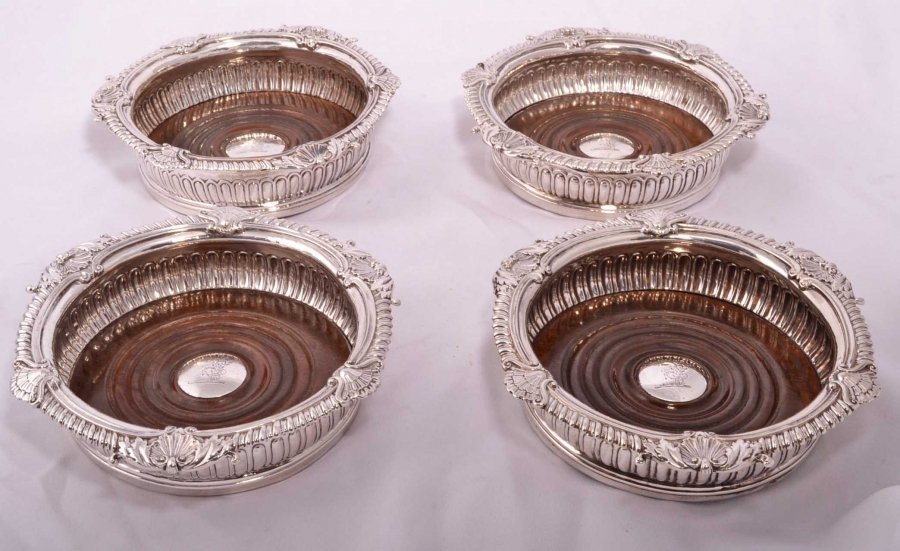Antique Set of 4 Coasters by Paul Storr London 1809 | Ref. no. 03813 | Regent Antiques