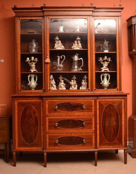 Antique Edwardian 3 door Bookcase Display Cabinet C1900 | Ref. no. 03836 | Regent Antiques