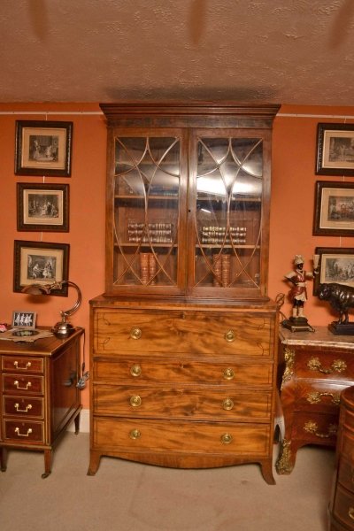 Antique George III English  Secretaire Bookcase C1820 | Ref. no. 03844 | Regent Antiques