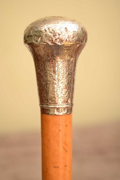 Antique  Walking Cane Stick with silver handle c.1900 | Ref. no. 03866 | Regent Antiques
