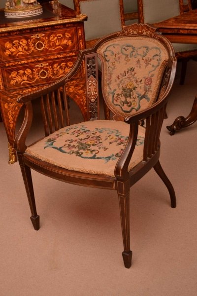 Antique Edwardian Inlaid Armchair Circa 1900 | Ref. no. 03901 | Regent Antiques