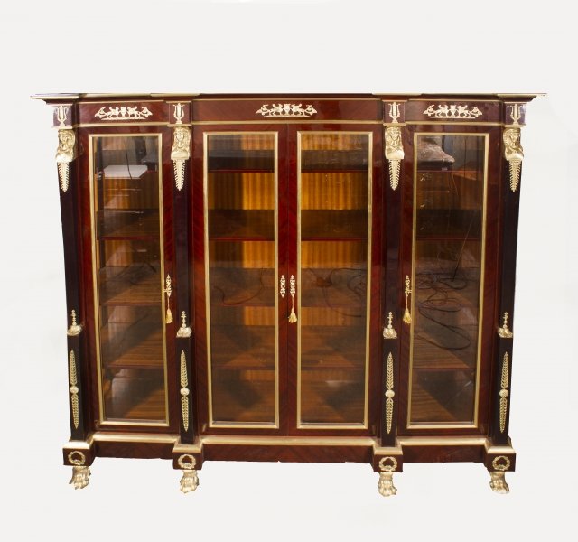 Empire Style Flame Mahogany & Ormolu Mounted Bookcase | Ref. no. 03962 | Regent Antiques