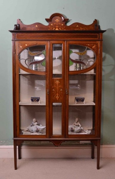 Antique Art Nouveau Inlaid Display Cabinet C1900 | Ref. no. 03964 | Regent Antiques