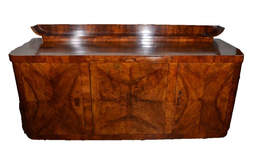 Antique Art Deco Burr Walnut Sideboard 7ft  C1930 | Ref. no. 04010 | Regent Antiques