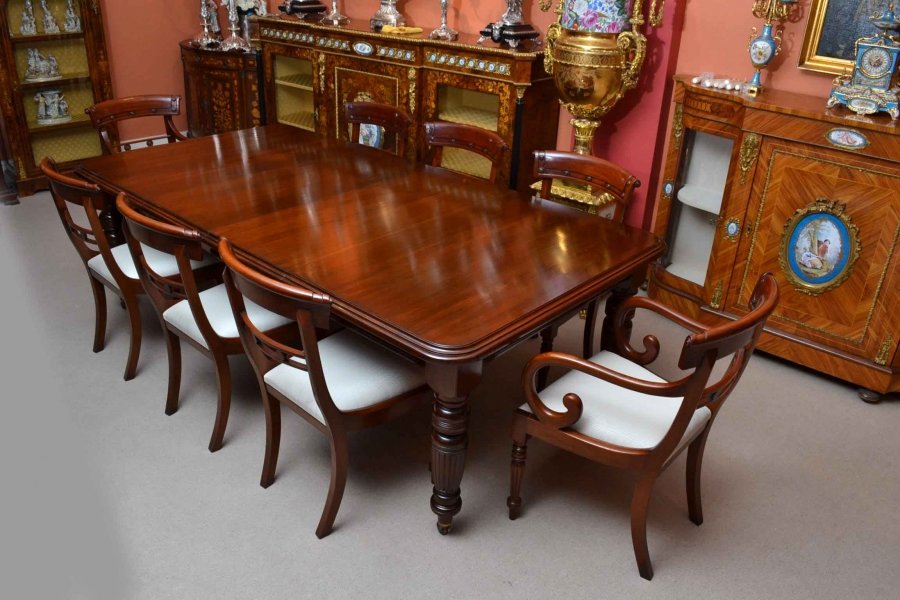 Mahogany Dining Room Table And 8 Chairs