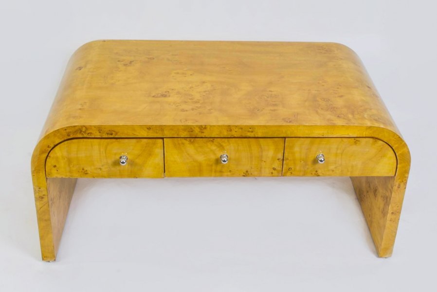 Elegant Art Deco Style Birdseye Maple Coffee Table | Ref. no. 04062 | Regent Antiques