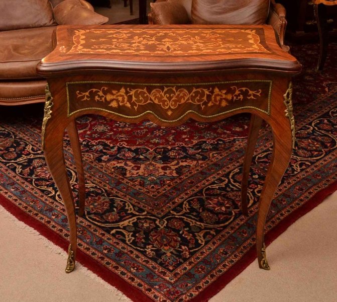 Fab Louis XV Rosewood Marquetry Card Games Table | Ref. no. 04063 | Regent Antiques