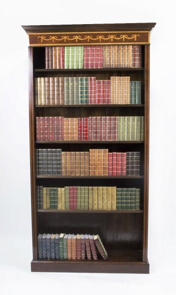 Bespoke Sheraton Style Open Bookcase Flame Mahogany | Ref. no. 04067 | Regent Antiques
