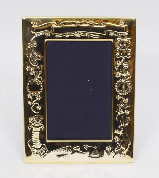 Vintage unused Gilded Child\'s Photo Frame Gift | Ref. no. 04104a | Regent Antiques
