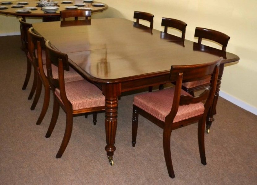 Antique Regency Dining Table c.1820 & 8 Vintage Chairs | Ref. no. 04109d | Regent Antiques