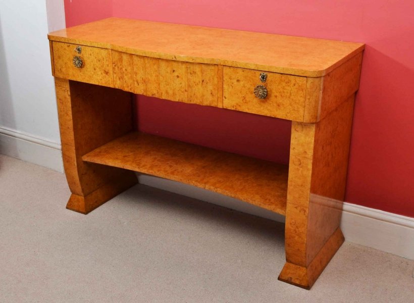 Antique Art Deco Birdseye Maple Console Side Table 1920 | Ref. no. 04111 | Regent Antiques