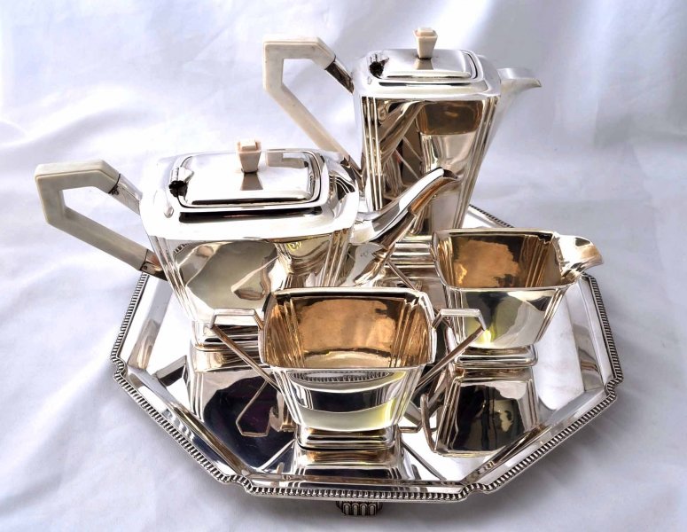 Antique English Art Deco Silver Plate 5 x  Set  C1930 | Ref. no. 04155a | Regent Antiques