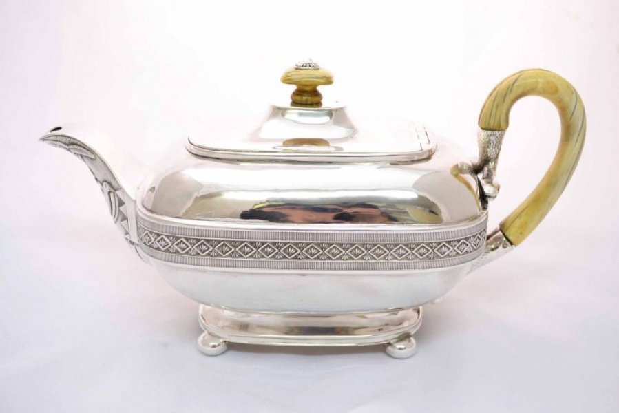 Antique Unusual Paul Storr Silver Teapot 1814 | Ref. no. 04279 | Regent Antiques