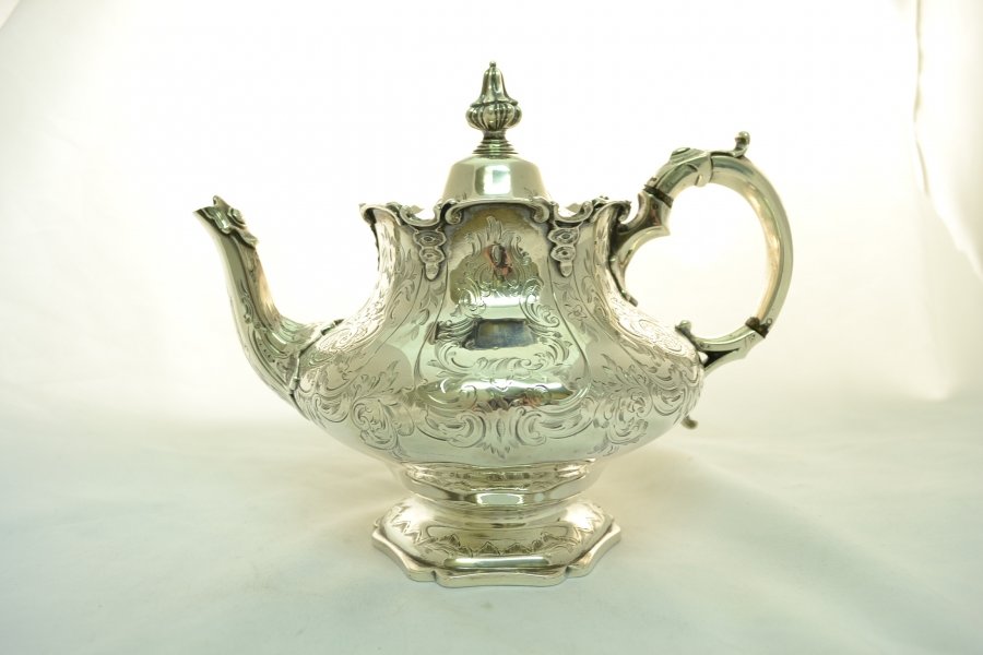 Antique Silver Teapot London 1851 Robert Pringle | Ref. no. 04281 | Regent Antiques