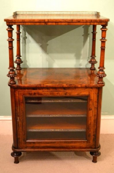Antique Victorian Walnut & Amboyna Music Cabinet c.1880 | Ref. no. 04584 | Regent Antiques