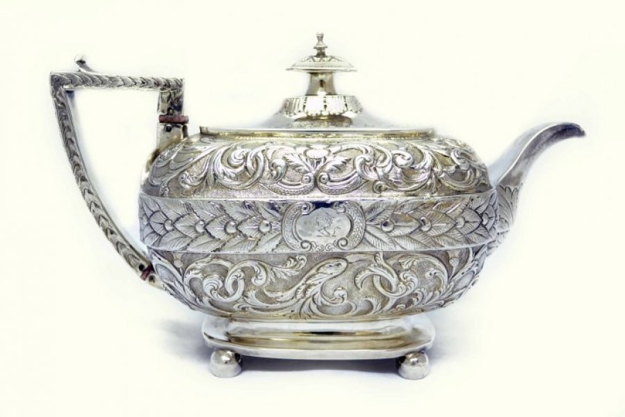 Antique Georgie III Silver Teapot 1810 Emes & Bernard | Ref. no. 04866 | Regent Antiques