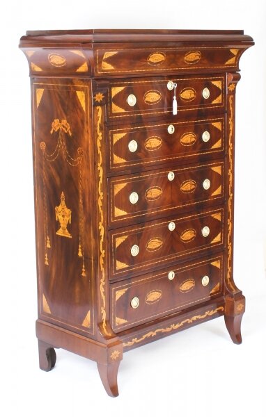 Antique Dutch Marquetry Walnut  Seven Drawer Chest  c.1800 Early 19th C | Ref. no. 04875b | Regent Antiques