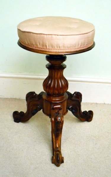 Antique Victorian Walnut Revolving Piano Stool c.1850 | Ref. no. 04916 | Regent Antiques