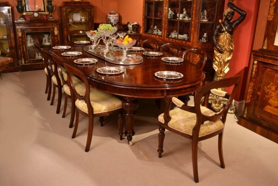 Antique 10ft Victorian Dining Table c.1870 & 10 Chairs | Ref. no. 04952c | Regent Antiques