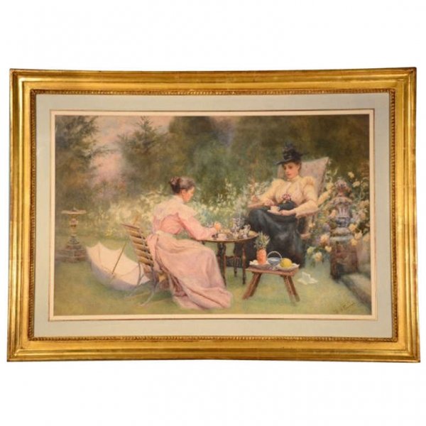 Antique Watercolour by Maude M Turner c.1900 | Ref. no. 05037 | Regent Antiques