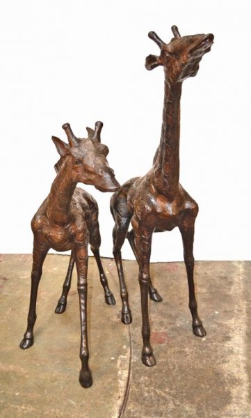 Highly Detailed Pair Large Bronze Giraffes | Ref. no. 05167 | Regent Antiques