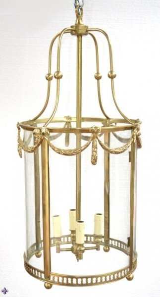 Solid Brass Oval Sheraton Style 4 Light Lantern | Ref. no. 05195 | Regent Antiques