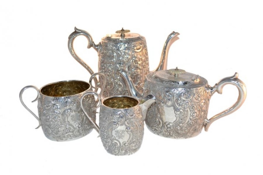Antique English Silver Rococo Tea & Coffee Set 1901 | Ref. no. 05207 | Regent Antiques