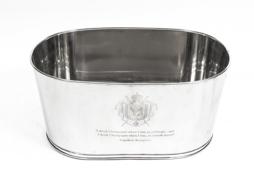 large silver plated ice bucket | Ref. no. 05222a | Regent Antiques