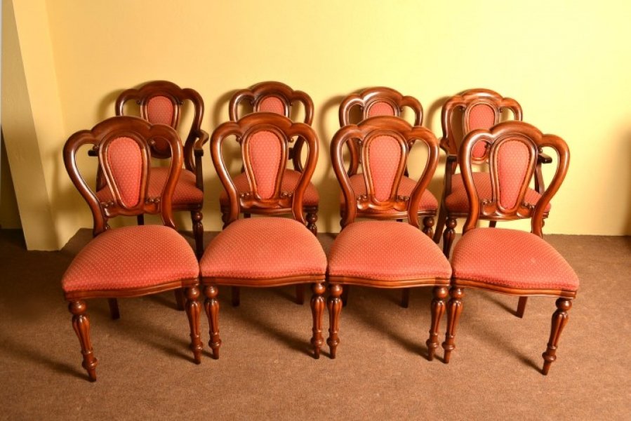 Vintage  Set 8 Mahogany Admiralty Back Dining Chairs | Ref. no. 05329a | Regent Antiques