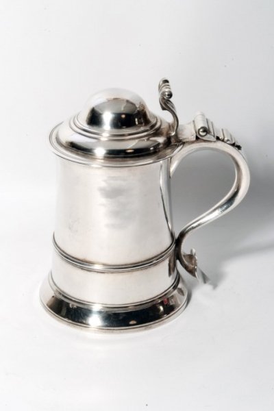 Antique George II sterling silver lidded tankard 1757 | Ref. no. 05347 | Regent Antiques
