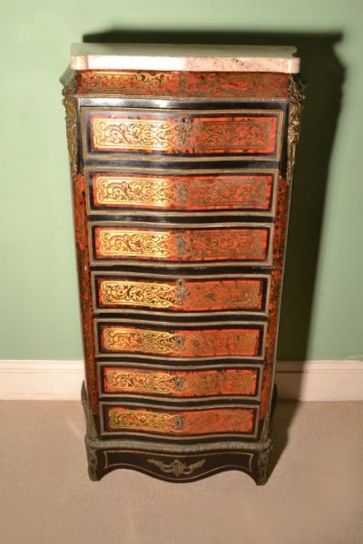 Antique Boulle Ebonised Secretaire Chest  C 1860 | Ref. no. 05406 | Regent Antiques