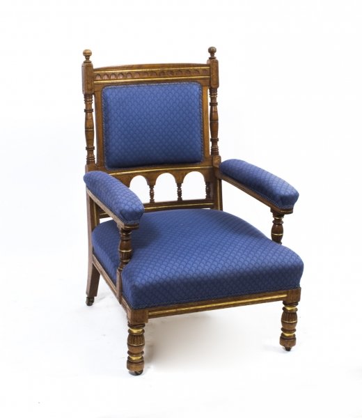 Antique Gillows Oak Armchair by Bruce Talbert c.1860 | Ref. no. 05528 | Regent Antiques