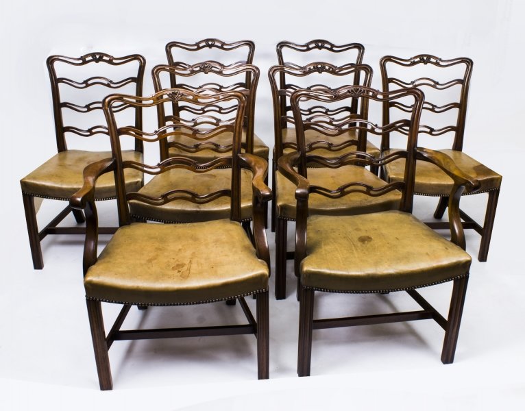 Vintage Harrods Chippendale Ladderback Dining Chairs | Harrods Dining Chairs | Ref. no. 05537 | Regent Antiques