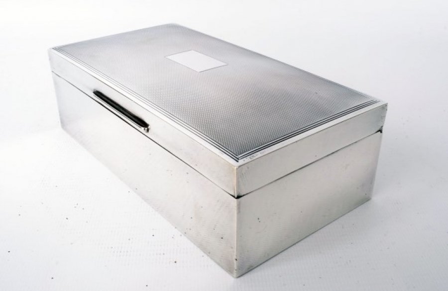 Vintage Sterling Silver Cigarette/Card Box/Casket 1970 | Ref. no. 05611 | Regent Antiques