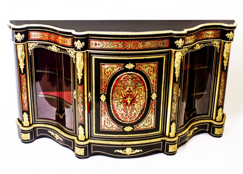 Antique Serpentine Boulle Cabinet Credenza c.1870 | Ref. no. 05626e | Regent Antiques