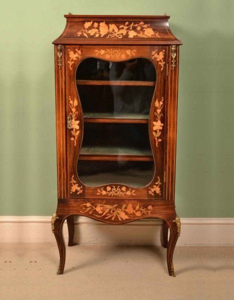 Antique Edwardian Marquetry Display Cabinet c.1900 | Ref. no. 05726 | Regent Antiques